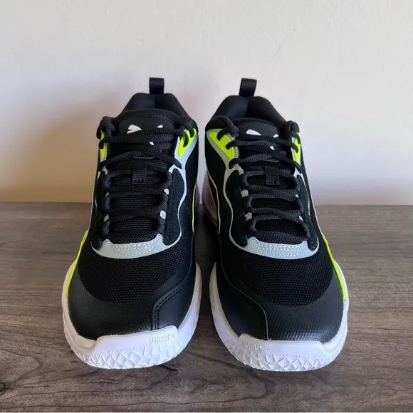 Puma Playmaker Pro Jet Black Lime Squeeze Men's Shoe Size 8 #B1662