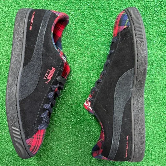 Puma Porsche Legacy Suede Classic Tartan Mens Shoes 308417-02 NEW Sz 12