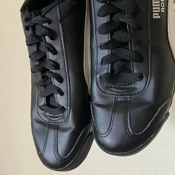 Puma Roma Basic Black White Sneakers Size 10,5