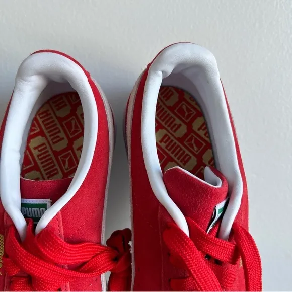 Puma Suede Classic Team Regal Red Shoes Women's 8 or Kids Size 6.5C
