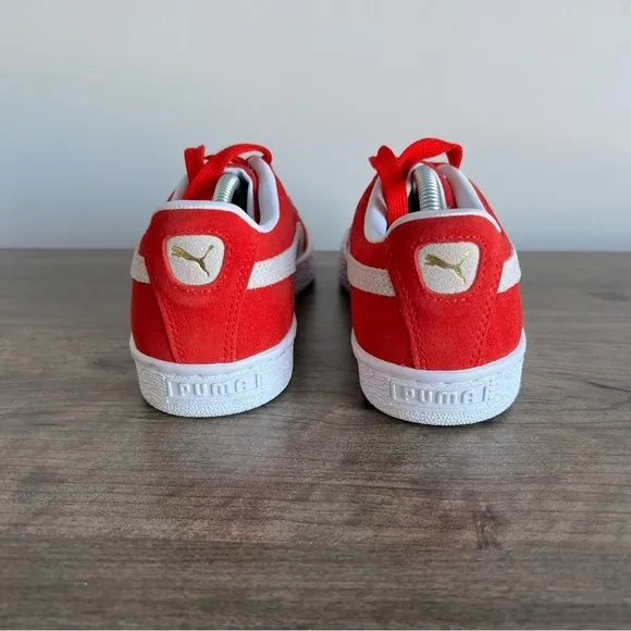 Puma Suede Classic Team Regal Red Shoes Women's 8 or Kids Size 6.5C