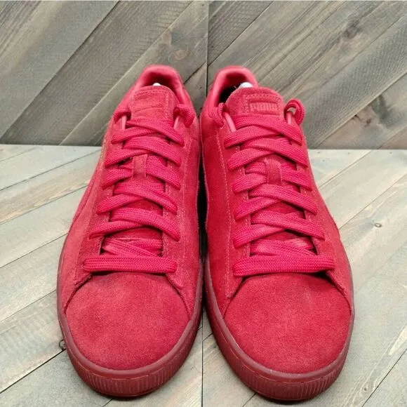 Puma Suede Red Casual Fashion‎ Sneakers Mens Size 12 Puma Classic Shoes Low