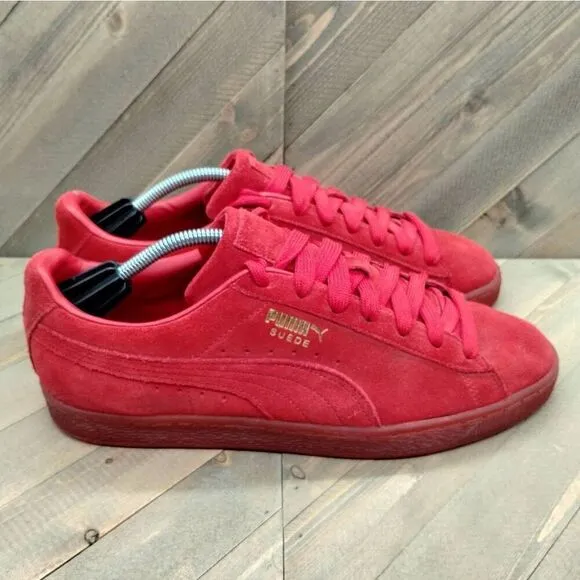 Puma Suede Red Casual Fashion‎ Sneakers Mens Size 12 Puma Classic Shoes Low