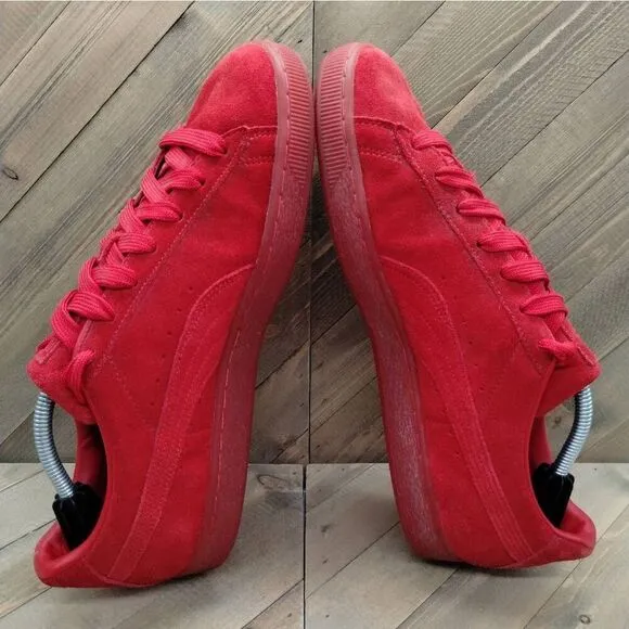 Puma Suede Red Casual Fashion‎ Sneakers Mens Size 12 Puma Classic Shoes Low
