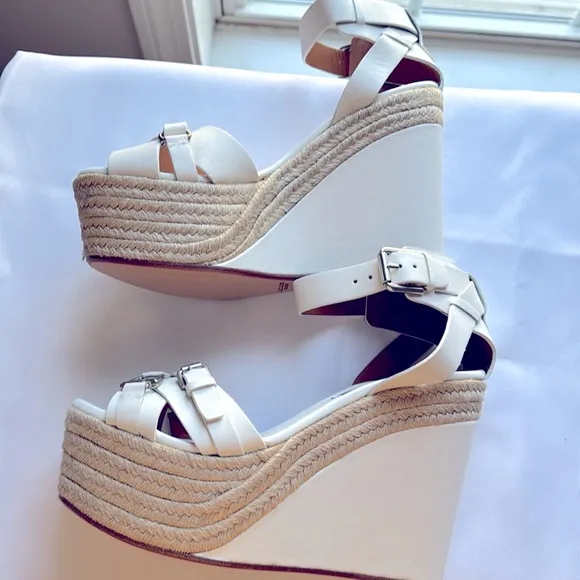 Purple label Ralph Lauren platform wedges. New