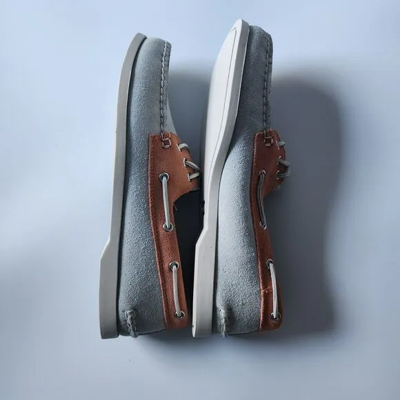 Quoddy Boat Shoe Mens Size 10 Orange Green Classic Leather Made In USA Maine NIB