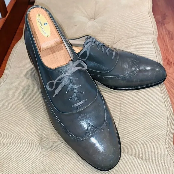 R Benedetto leather Wingtip Oxford.