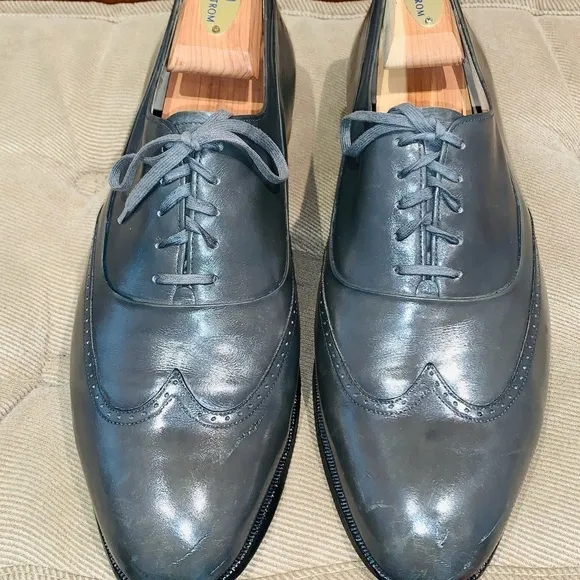 R Benedetto leather Wingtip Oxford.