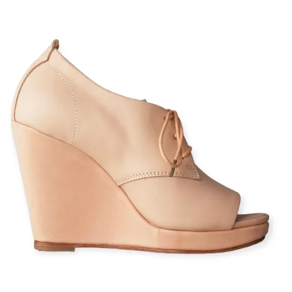 RAG &amp; BONE LEATHER SAHARA LACE UP OXFORD WOMENS WEDGE SHOES