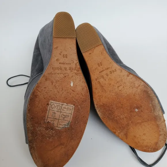 Rag &amp; Bone Sahara Suede Oxford Wedges