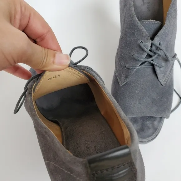 Rag &amp; Bone Sahara Suede Oxford Wedges