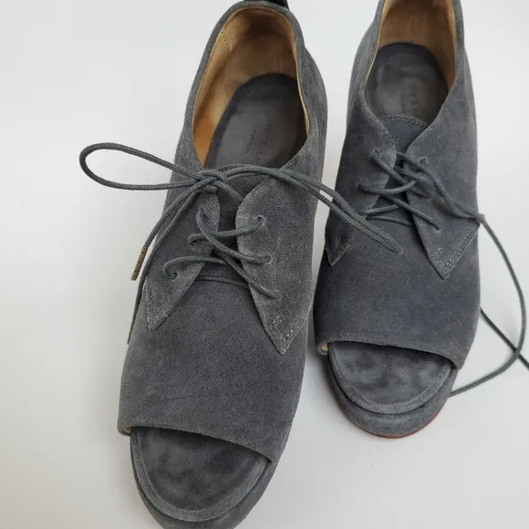 Rag &amp; Bone Sahara Suede Oxford Wedges