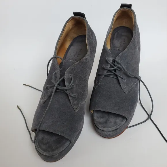 Rag &amp; Bone Sahara Suede Oxford Wedges