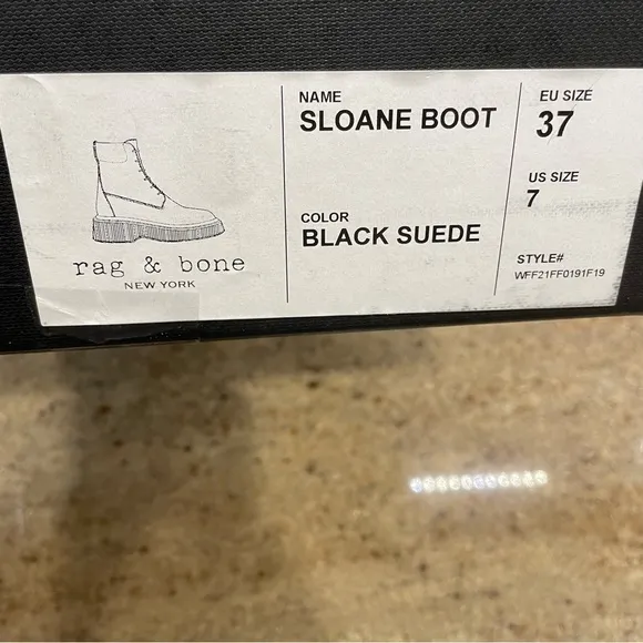 Rag &amp; Bone Sloane Suede Leather Platform Boots