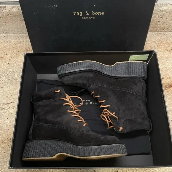 Rag &amp; Bone Sloane Suede Leather Platform Boots