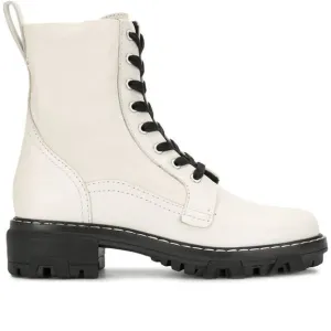 Rag and Bone Women's Black &amp; White Leather Lace Up Shiloh Boots Size US 8 EUR 38