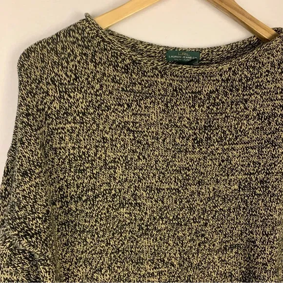 Ralph Lauren Black Cream Ragg Cotton Sweater