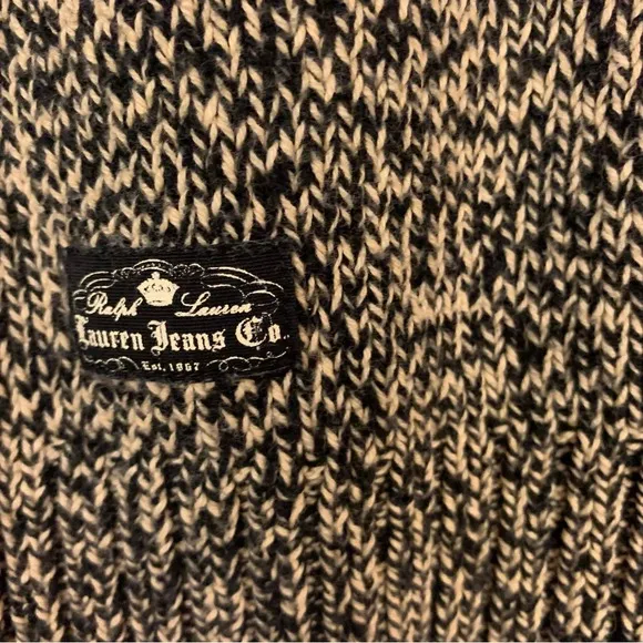 Ralph Lauren Black Cream Ragg Cotton Sweater