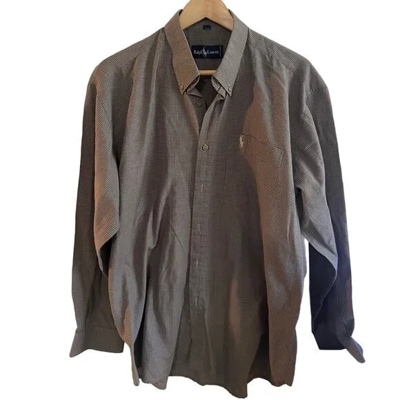 Ralph Lauren oxford dress shirt grey 16 1/2 -34