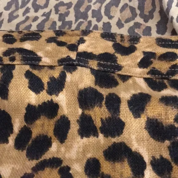 RALPH LAUREN size 14 Leopard print, button down skirt with pockets Aragon print