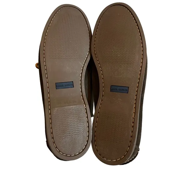 Ralph Lauren Two Tone Brown Suede and Leather Boat Shoes, Sz 10