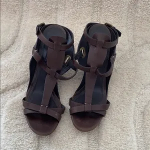 RALPH LAUREN | vintage Brown Strappy Women's wedges