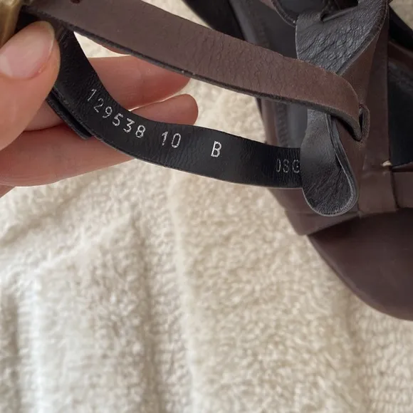 RALPH LAUREN | vintage Brown Strappy Women's wedges