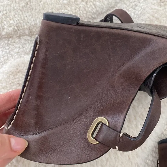 RALPH LAUREN | vintage Brown Strappy Women's wedges