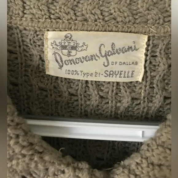 Rare 50’s Vintage Donovan Galvani of Dallas Women’s Textured Cropped Sweater