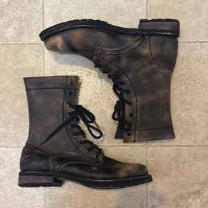 RARE Free People X Faryl Robin Distressed Lace-Up CombatBoots Combat Bo…