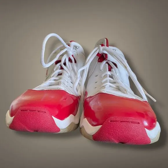 RARE Men's 315317-161 White &amp; Red Air Jordan B'Loyal Lace-Up Shoes EUC