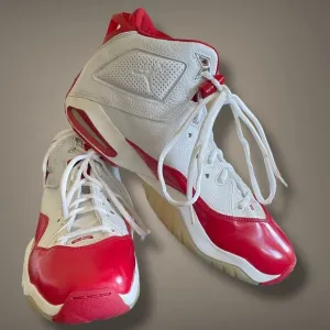RARE Men's 315317-161 White &amp; Red Air Jordan B'Loyal Lace-Up Shoes EUC