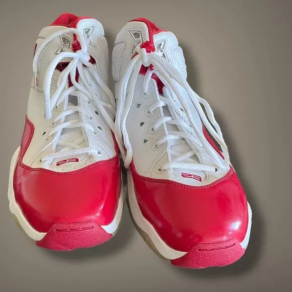 RARE Men's 315317-161 White &amp; Red Air Jordan B'Loyal Lace-Up Shoes EUC