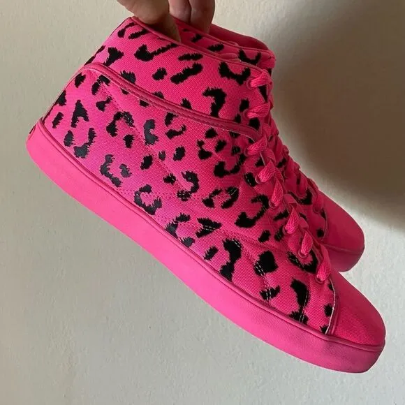 Rare Reebok T Raww Tyga Cheetah Hot Pink Sneakers Limited Edition Size 10.5