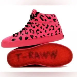 Rare Reebok T Raww Tyga Cheetah Hot Pink Sneakers Limited Edition Size 10.5