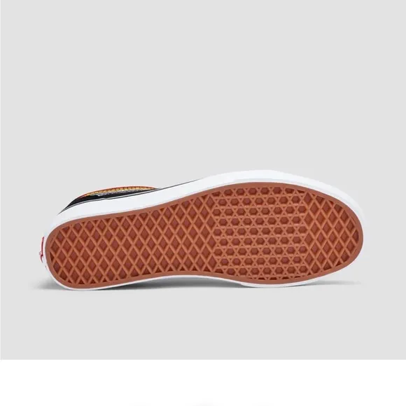 Rare Vans Black Shoes with Multicolor Stripe