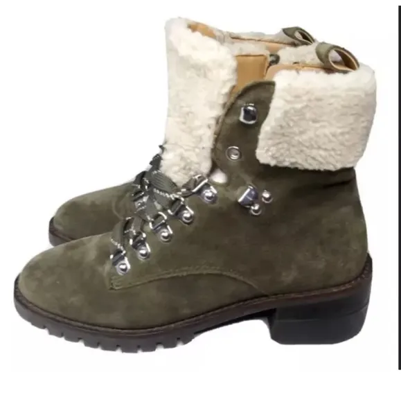 Rebecca Minkoff Jaylin Combat Boots Women’s Size 6.5 M Olive Green