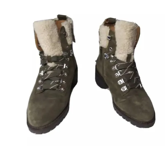 Rebecca Minkoff Jaylin Combat Boots Women’s Size 6.5 M Olive Green
