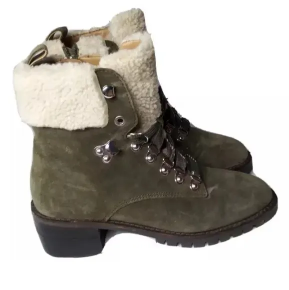 Rebecca Minkoff Jaylin Combat Boots Women’s Size 6.5 M Olive Green