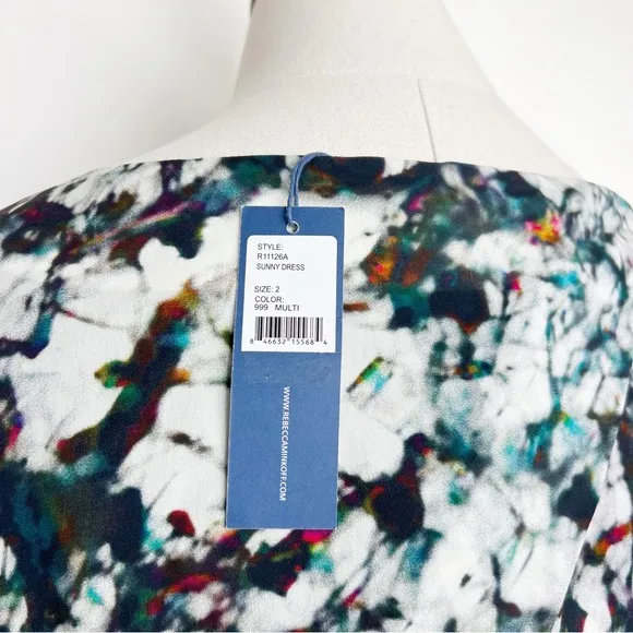 Rebecca Minkoff NWT Silk Sunny Dress in Broken Glass Print size 2