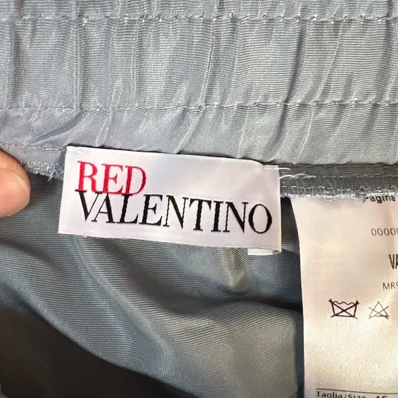 RED VALENTINO ELASTIC WAISTBAND FLARED MINI SKIRT Medium