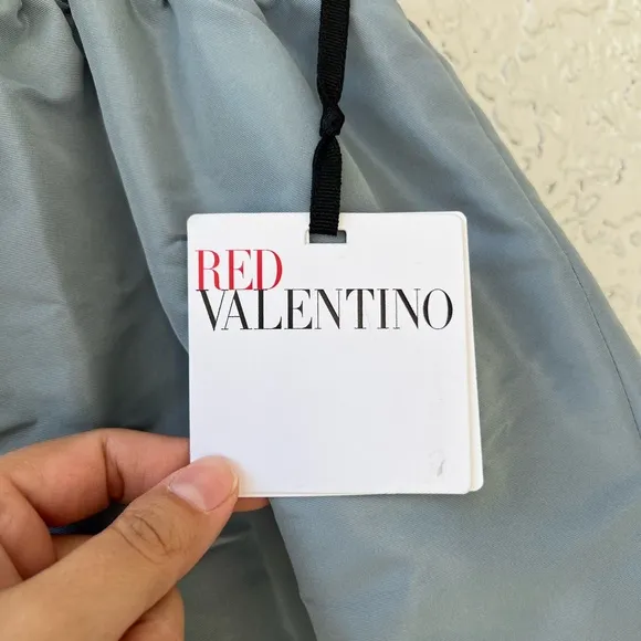 RED VALENTINO ELASTIC WAISTBAND FLARED MINI SKIRT Medium