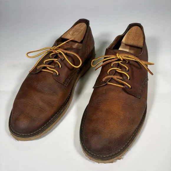Red Wing Mens 9.5 D 3303 Copper Weekender Oxford Shoes Brown Red Lace Up Leather