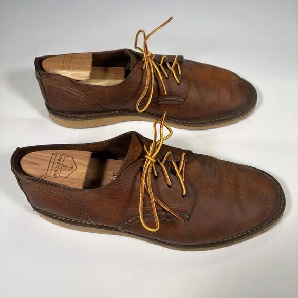 Red Wing Mens 9.5 D 3303 Copper Weekender Oxford Shoes Brown Red Lace Up Leather