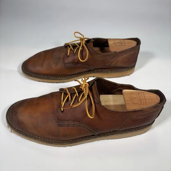 Red Wing Mens 9.5 D 3303 Copper Weekender Oxford Shoes Brown Red Lace Up Leather