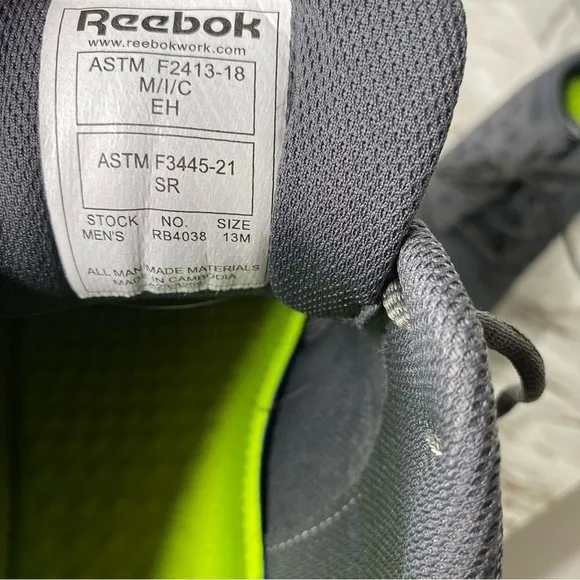 Reebok Athletic Work Shoes size Men’s 13 Steel toe NEW