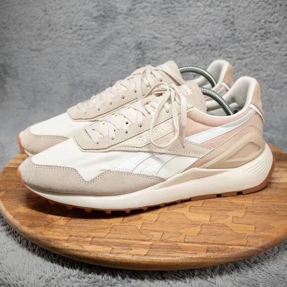 Reebok Classic Leather Legacy AZ Mens Size 10 Beige Lifestyle Sneakers Shoes