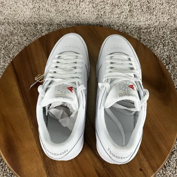 Reebok Classic Leather Men's Size 12 Shoes White Pure Grey Sneakers 100008492