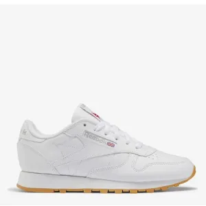 Reebok Classic Leather White Lace Up Sneaker Gum Sole Women's US 9 EU 40