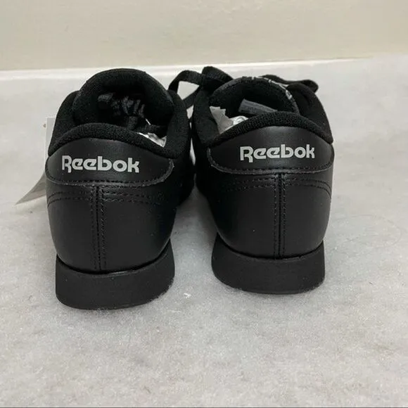 Reebok Princess Sneakers Classic Lace Up Comfort Shoes Black Women 7 NEW